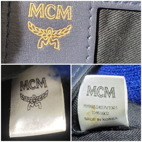 Authentic MCM Backpack Duke Luxus Deep Navy Blue - Picture 9 of 16